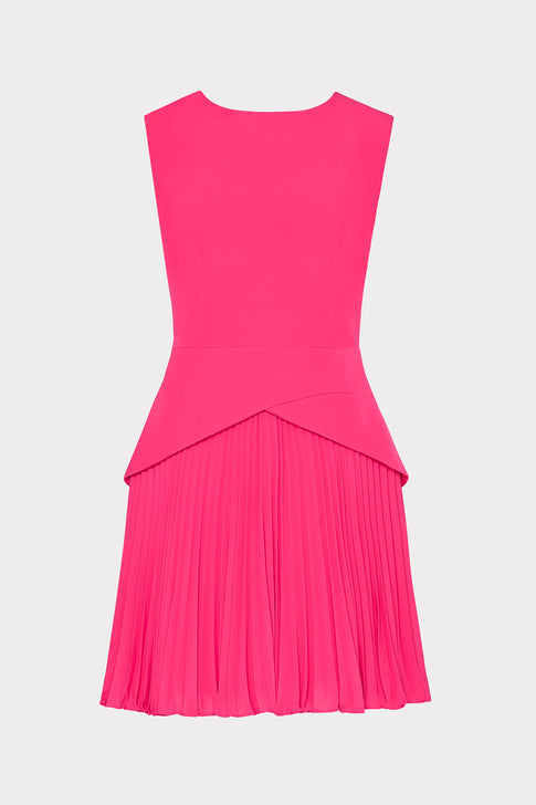 Haddy Pleated Mini Dress Pink Image 1 of 4