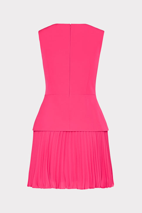 Haddy Pleated Mini Dress Pink Image 4 of 4