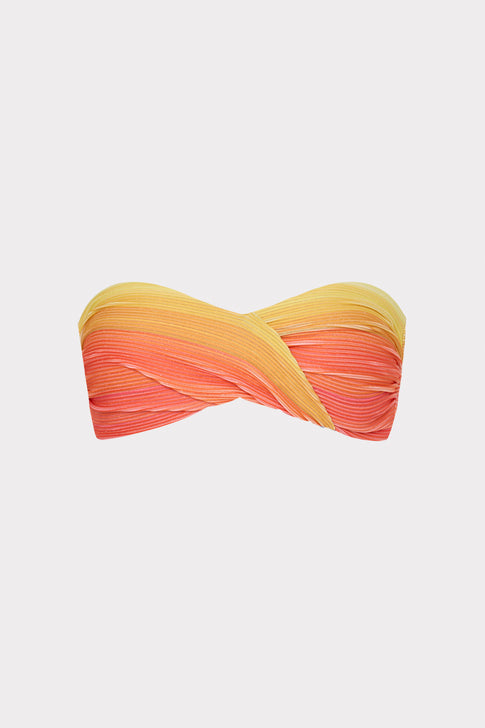 Sunset Stripe Twist Bandeau Top Multi Image 1 of 4