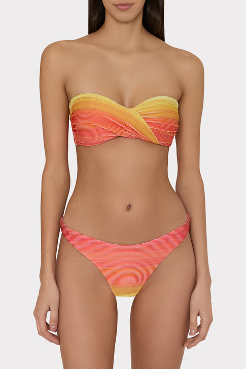 Sunset Stripe Twist Bandeau Top Multi Image 2 of 4