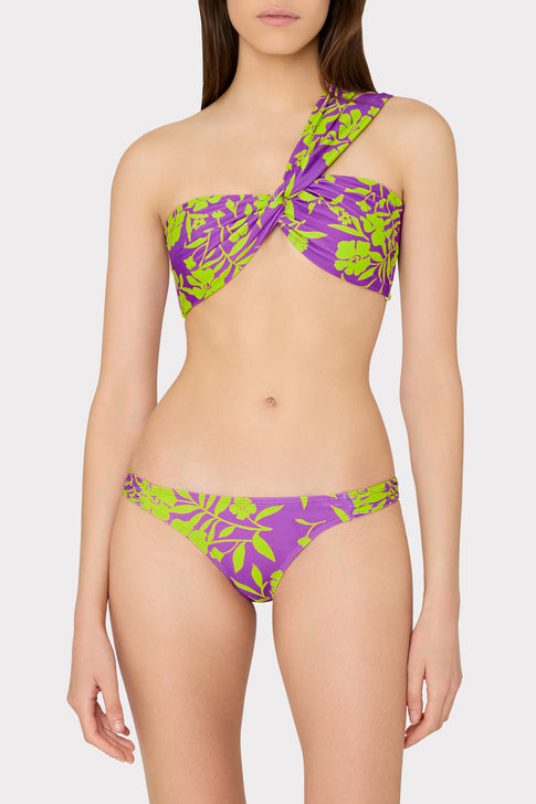 Olivia Marigold Aroma Draped Bandeau Top Purple Multi Image 4 of 10