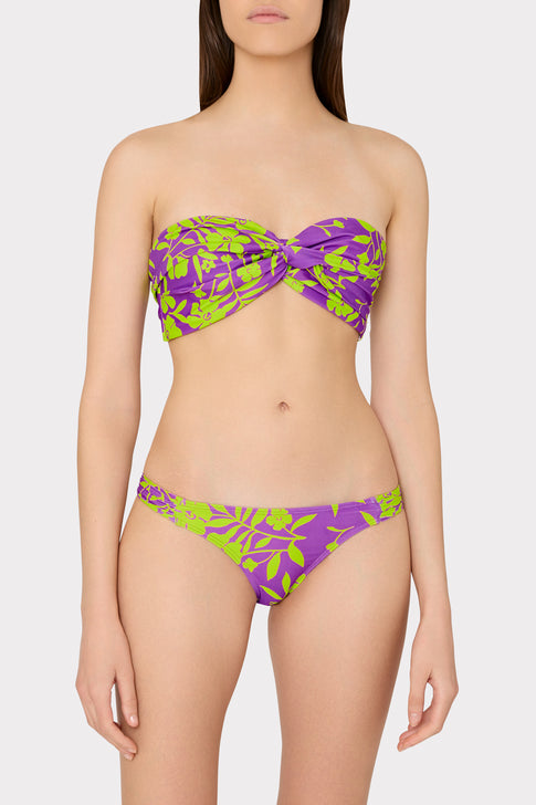 Olivia Marigold Aroma Draped Bandeau Top Purple Multi Image 5 of 10