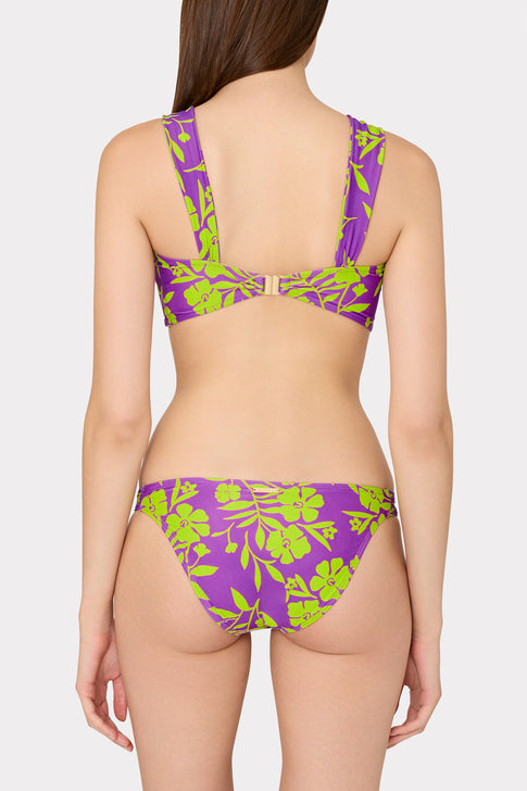 Olivia Marigold Aroma Draped Bandeau Top Purple Multi Image 6 of 10