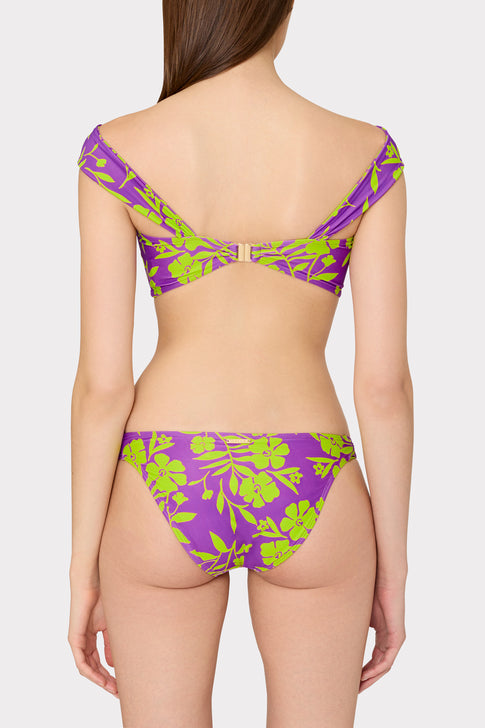 Olivia Marigold Aroma Draped Bandeau Top Purple Multi Image 7 of 10