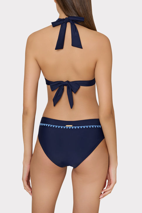 Crochet Stitch Bikini Bottom Navy/Blue Image 3 of 4