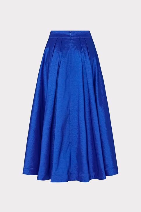 Juliet Taffeta Midi Skirt Blue Image 4 of 4