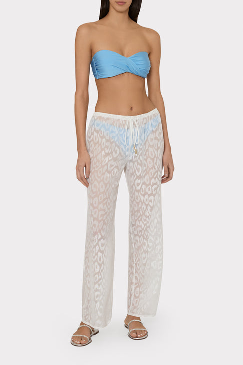 Leopard Jacquard Track Pant White Image 2 of 4