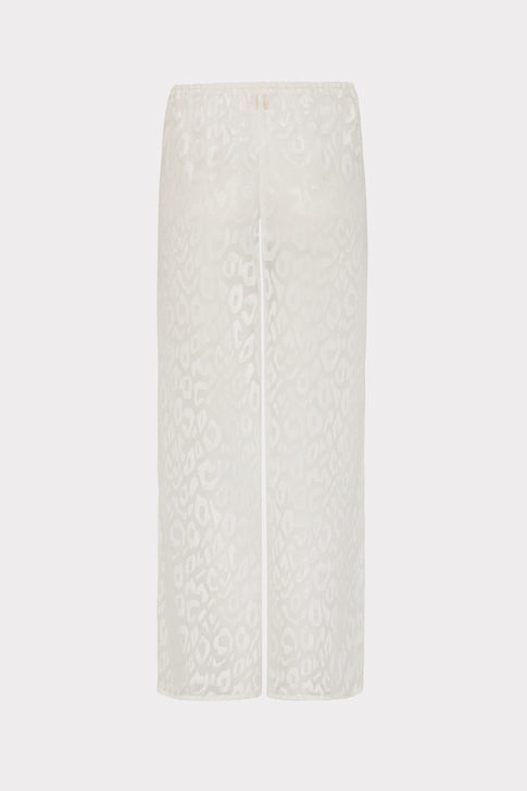 Leopard Jacquard Track Pant White Image 4 of 4