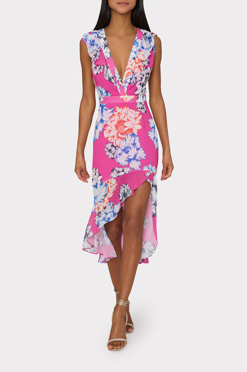 Nanci Petals In Bloom Ruffle Dress Pink Multi Image 2 of 5