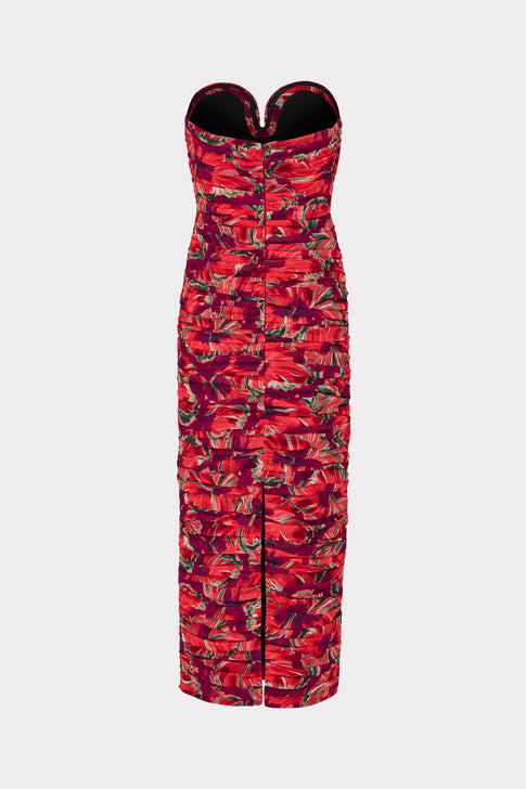 Windmill Floral Chiffon Dress Red Multi Image 4 of 4