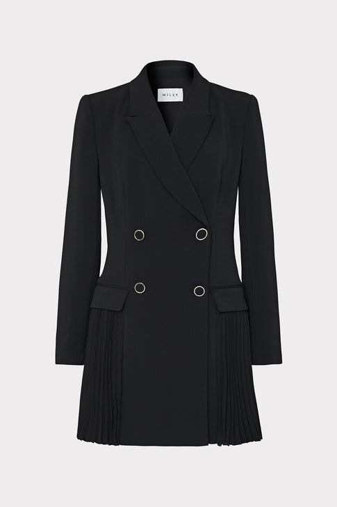 Noora Pleated Blazer Dress Black Image 1 of 4