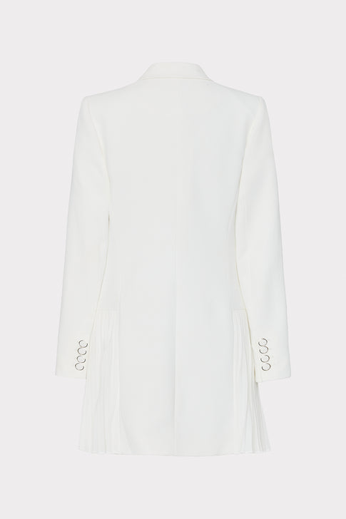 Noora Pleated Blazer Dress White Image 4 of 4