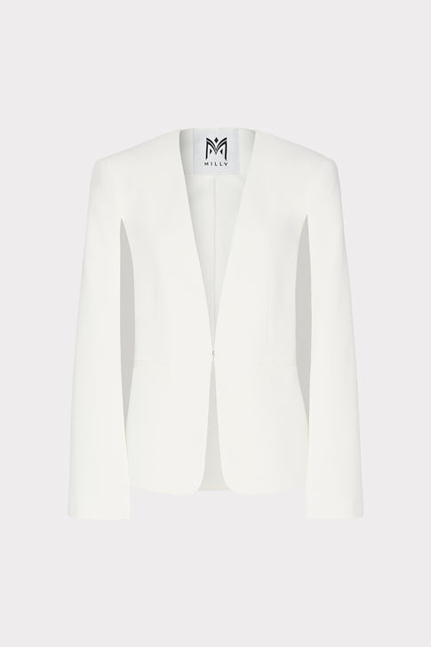 Astrid Cape Blazer White Image 1 of 4