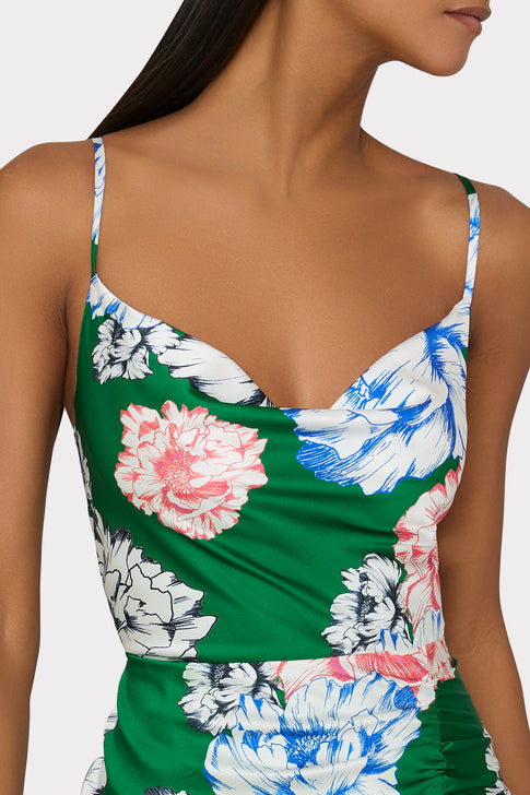 Lilliana Petals In Bloom Slip Dress Green Multi Image 4 of 5