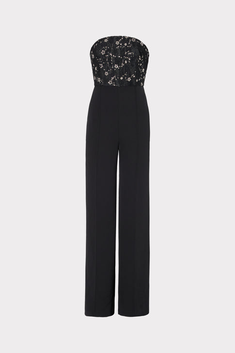 Spencer Beaded Jumpsuit Black Image 1 of 4