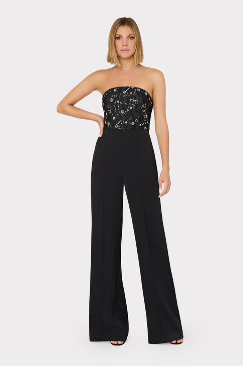 Spencer Beaded Jumpsuit Black Image 2 of 4