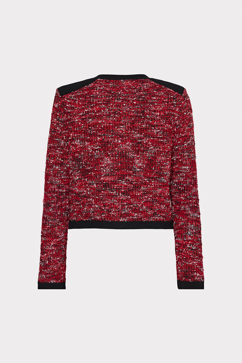 Kelly Textured Knit Cardigan Claret Image 4 of 4