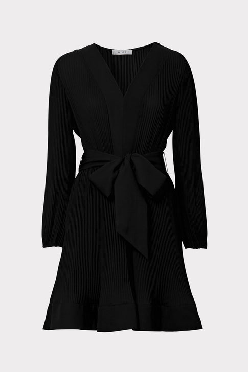 Liv Pleated Dress Black Image 1 of 4