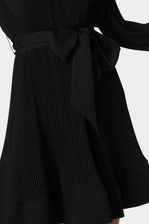 Liv Pleated Dress Black Image 3 of 4