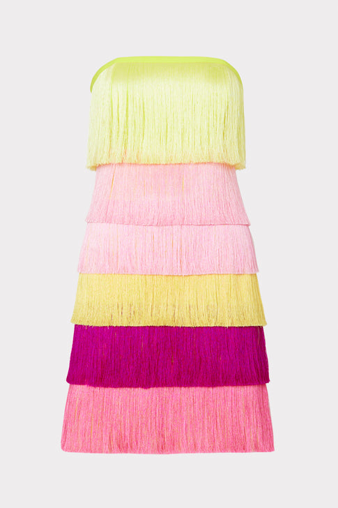 Nuoir Ombre Fringe Dress Sherbert Multi Image 1 of 4