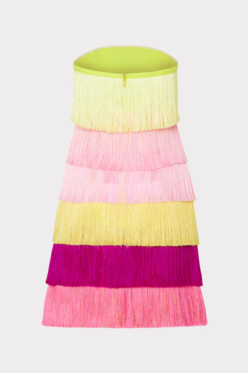 Nuoir Ombre Fringe Dress Sherbert Multi Image 4 of 4