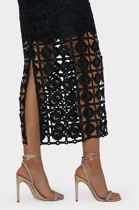 Kait Tile Lace Dress Black Image 3 of 5