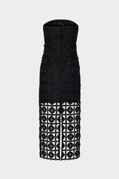 Kait Tile Lace Dress Black Image 4 of 5